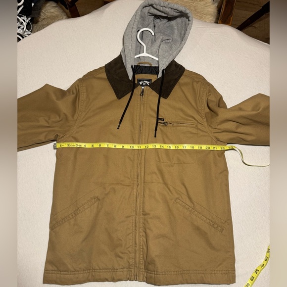 Billabong Men’s tan canvas jacket, men’s size large - Picture 9 of 14